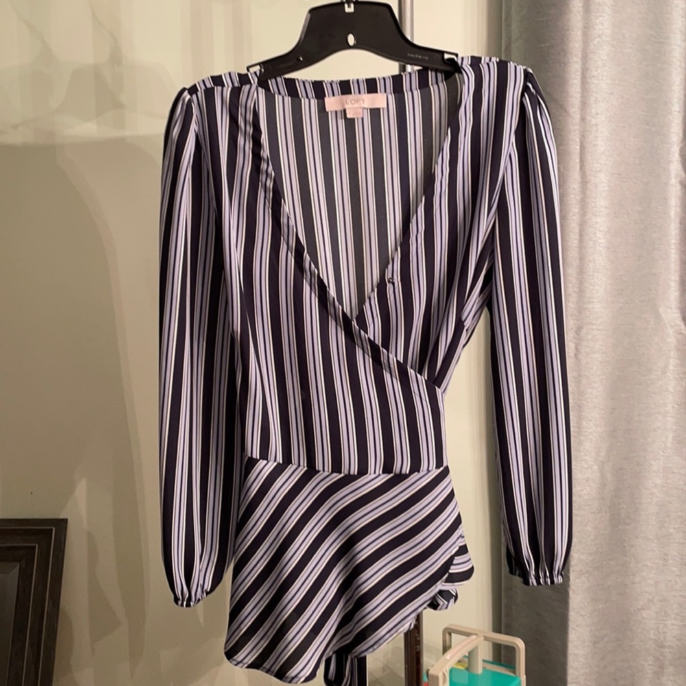 Loft small wrap blouse